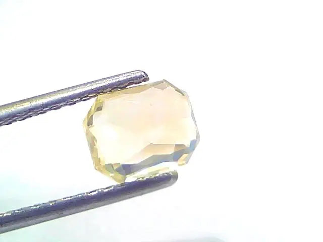 2.07 Ct Certified Unheated Untreated Natural Ceylon Yellow Sapphire Gems