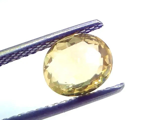 2.09 Ct Certified Unheated Untreated Natural Ceylon Yellow Sapphire AAA