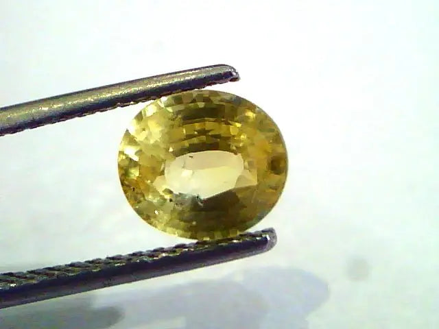 2.07 Ct Unheated Untreated Natural Ceylon Yellow Sapphire Gem