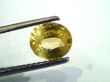 2.07 Ct Unheated Untreated Natural Ceylon Yellow Sapphire Gem