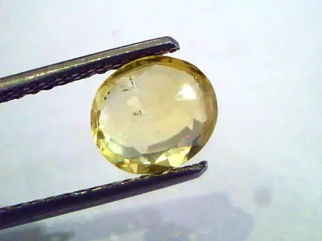 2.07 Ct Unheated Untreated Natural Ceylon Yellow Sapphire Gem