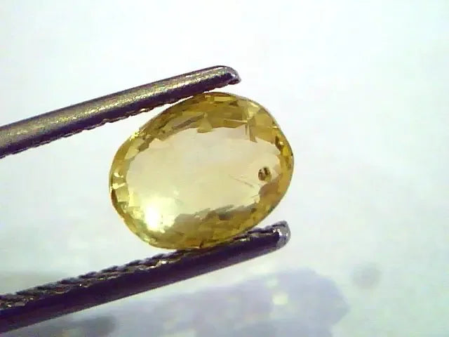 2.08 Ct Unheated Untreated Natural Ceylon Yellow Sapphire Pukhraj - Venus Gems