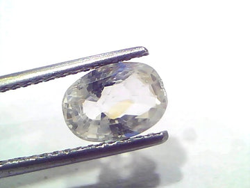 2.07 Ct Certified Unheated Untreated Natural Ceylon White Sapphire