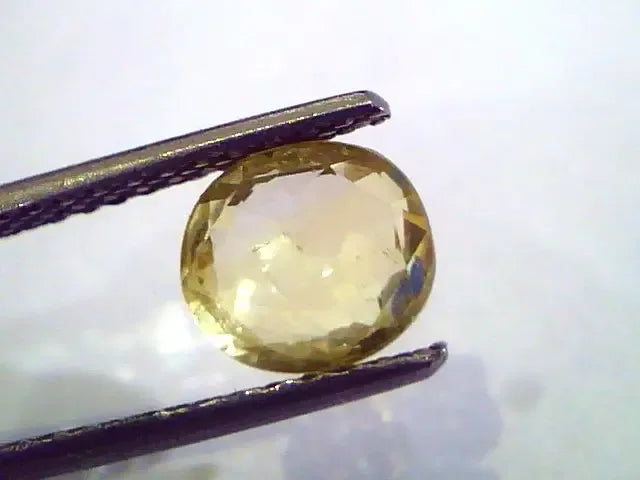 2.08 Ct Unheated Untreated Natural Ceylon Yellow Sapphire Pukhraj - Venus Gems