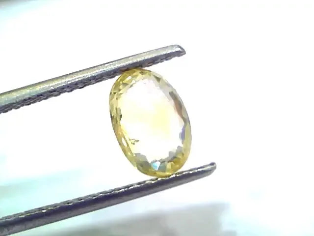 2.10 Ct Unheated Untreated Natural Ceylon Yellow Sapphire Gemstone - Venus Gems