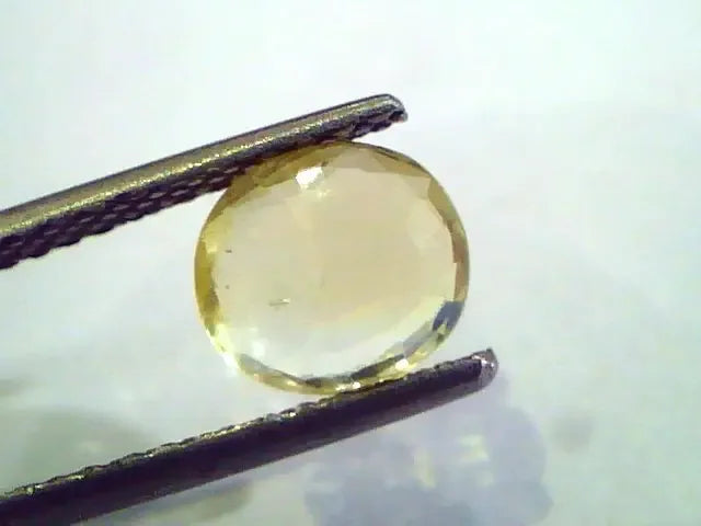 2.08 Ct Unheated Untreated Natural Ceylon Yellow Sapphire Pukhraj - Venus Gems