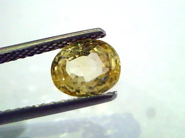 2.08 Ct Unheated Untreated Natural Ceylon Yellow Sapphire Gem