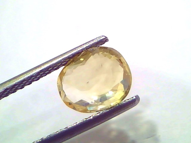 2.08 Ct Certified Unheated Natural Ceylon Yellow Sapphire Pukhraj – 2.29 Ratti