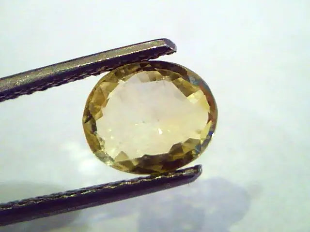 2.10 Ct Unheated Untreated Natural Ceylon Yellow Sapphire Pukhraj