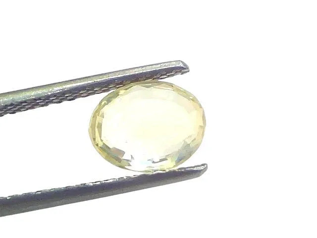 2.09 Ct GII Certified Unheated Untreated Natural Ceylon Yellow Sapphire - Venus Gems