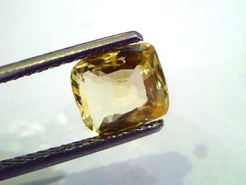 2.09 Ct Unheated Untreated Natural Ceylon Yellow Sapphire Gem
