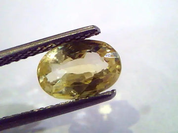 2.10 Ct Unheated Untreated Natural Ceylon Yellow Sapphire Pukhraj