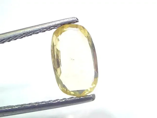 2.20 Ct Certified Unheated Untreated Natural Ceylon Yellow Sapphire - Venus Gems