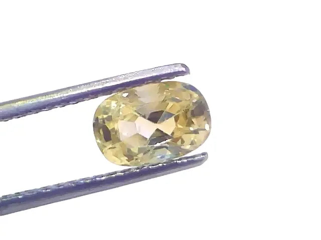 2.10 Ct GII Certified Unheated Untreated Natural Ceylon Yellow Sapphire - Venus Gems
