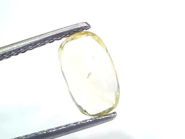 2.20 Ct Certified Unheated Untreated Natural Ceylon Yellow Sapphire - Venus Gems