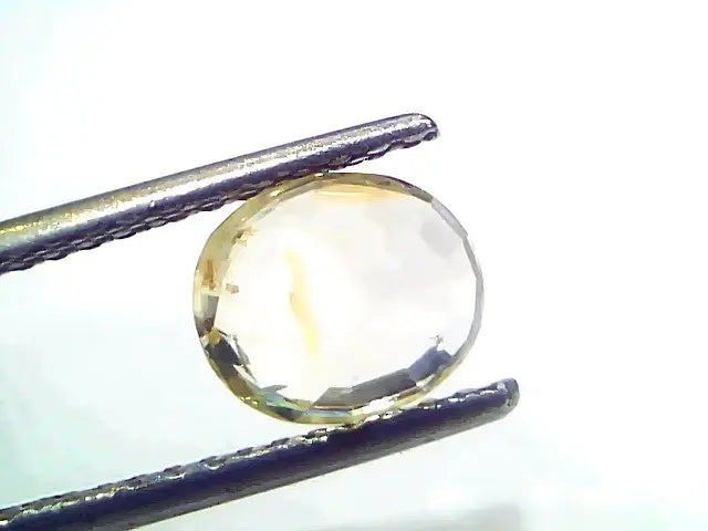 2.17 Ct Certified Unheated Untreated Natural Ceylon Yellow Sapphire