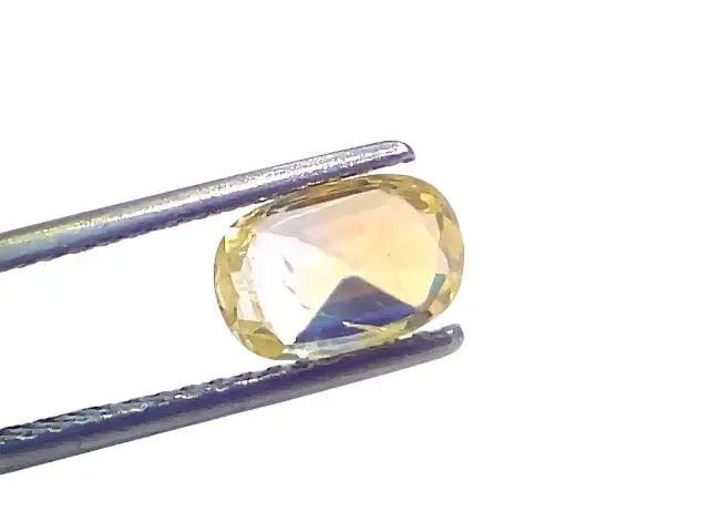 2.10 Ct GII Certified Unheated Untreated Natural Ceylon Yellow Sapphire - Venus Gems