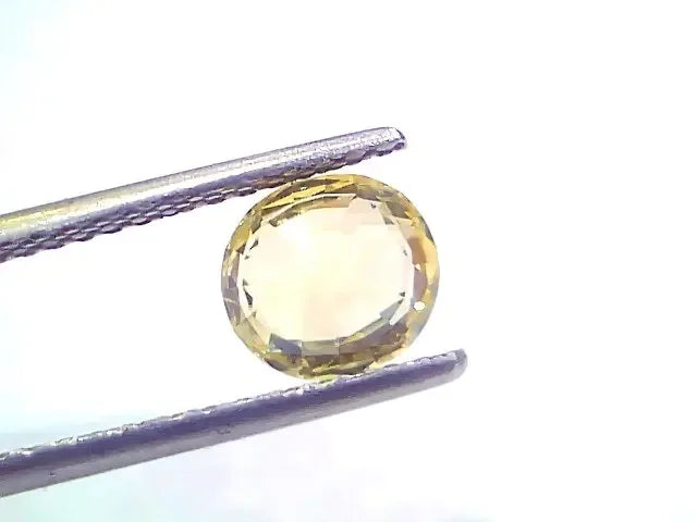 2.07 Ct Certified Unheated Untreated Natural Ceylon Yellow Sapphire - Venus Gems