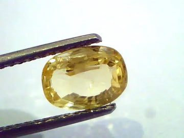 2.11 Ct Unheated Untreated Natural Ceylon Yellow Sapphire Pukhraj