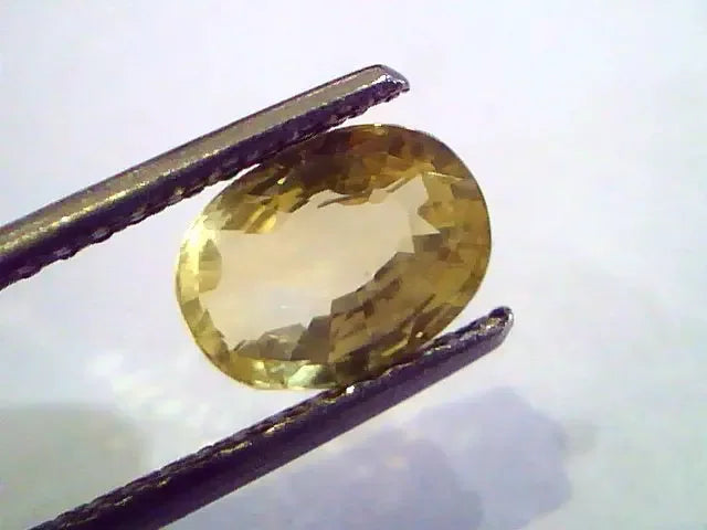 2.13 Ct Unheated Untreated Natural Ceylon Yellow Sapphire Pukhraj - Venus Gems