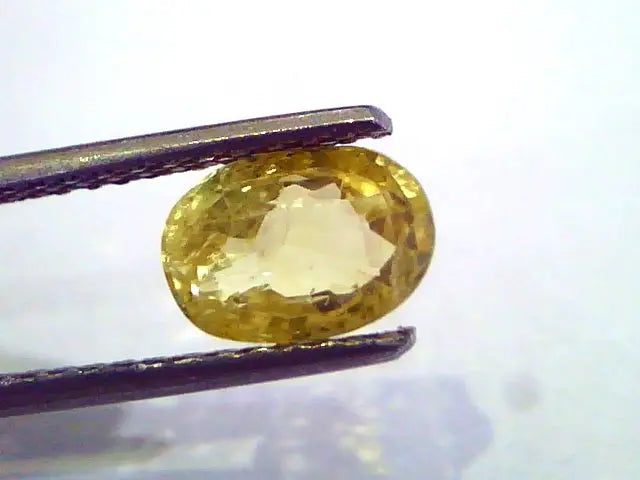 2.12 Ct Unheated Untreated Natural Ceylon Yellow Sapphire Gemstone