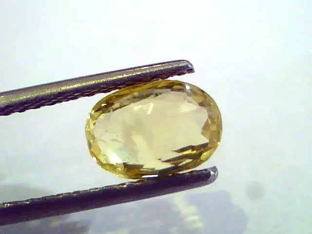 2.12 Ct Unheated Untreated Natural Ceylon Yellow Sapphire Gemstone