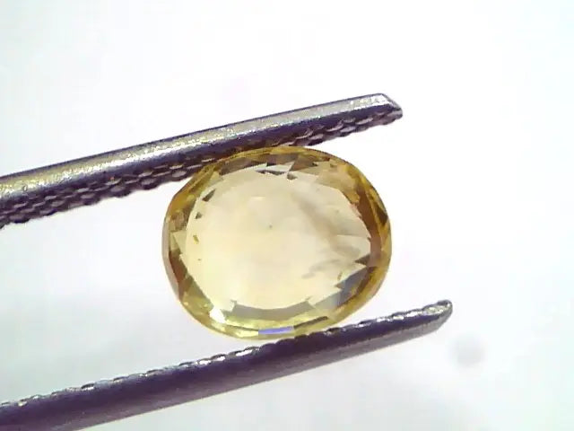 2.12 Ct GII Certified Unheated Untreated Natural Ceylon Yellow Sapphire