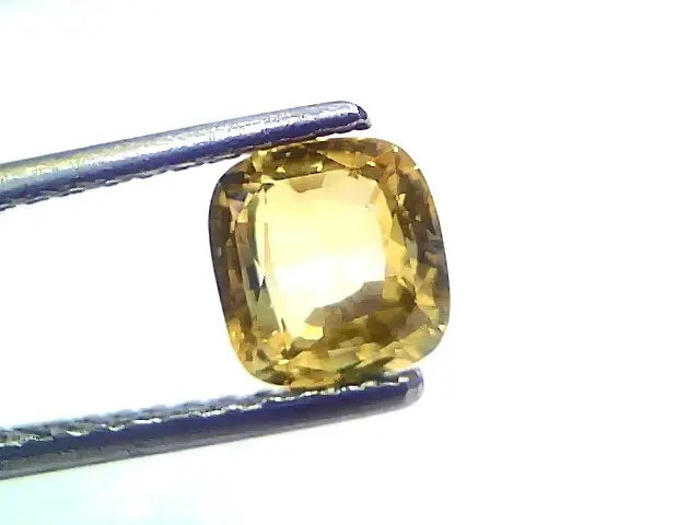 2.12 Ct Gii Certified Unheated Untreated Natural Ceylon Yellow Sapphire AAA