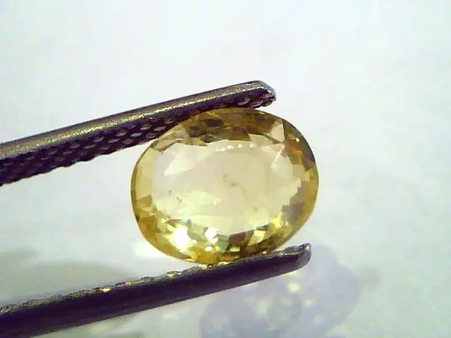 2.13 Ct Unheated Untreated Natural Ceylon Yellow Sapphire Pukhraj