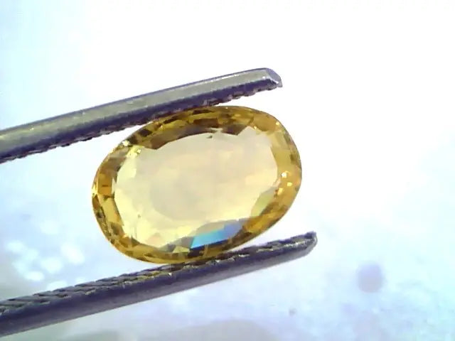 2.14 Ct Unheated Untreated Natural Ceylon Yellow Sapphire/Pukhraj