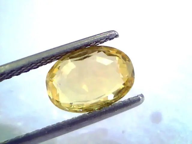 2.14 Ct Unheated Untreated Natural Ceylon Yellow Sapphire/Pukhraj