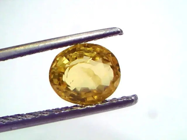 2.17 Ct Unheated Untreated Natural Ceylon Yellow Sapphire Pukhraj