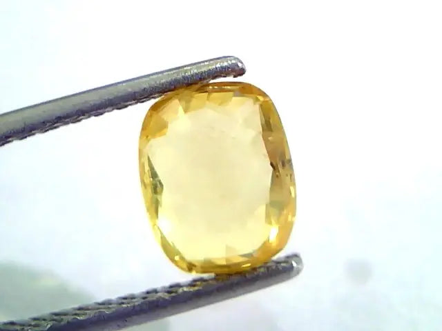 2.15 Ct Unheated Untreated Natural Ceylon Yellow Sapphire/Pukhraj