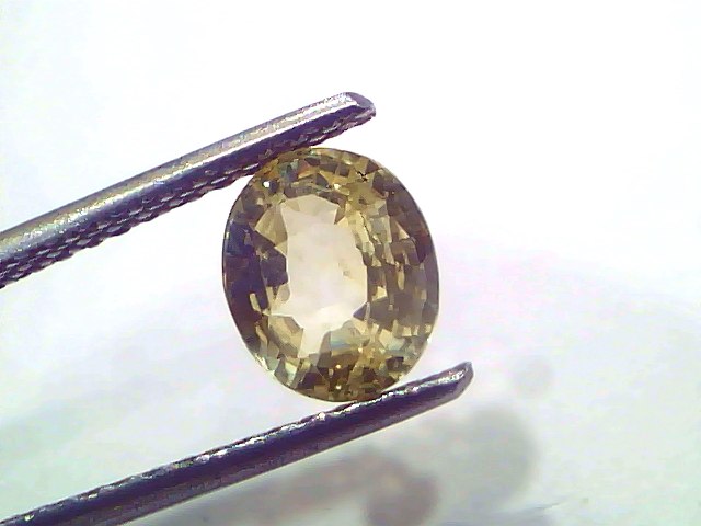 2.14 Ct Certified Unheated Natural Ceylon Yellow Sapphire Pukhraj – 2.35 Ratti