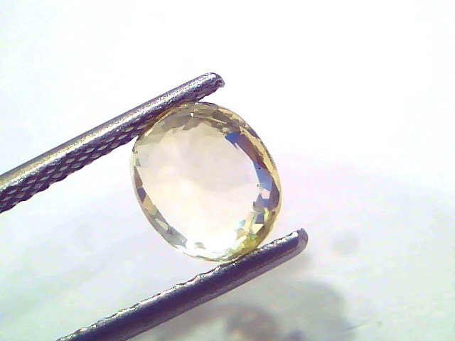 2.14 Ct Certified Unheated Natural Ceylon Yellow Sapphire Pukhraj – 2.35 Ratti