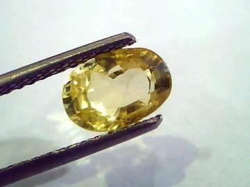 2.16 Ct Unheated Untreated Natural Ceylon Yellow Sapphire Pukhraj
