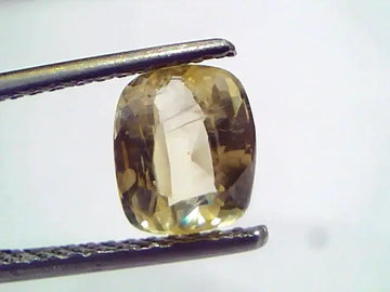 2.18 Ct Unheated Untreated Natural Ceylon Yellow Sapphire Gemstone