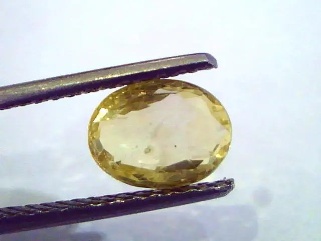 2.14 Ct Unheated Untreated Natural Ceylon Yellow Sapphire Gemstone