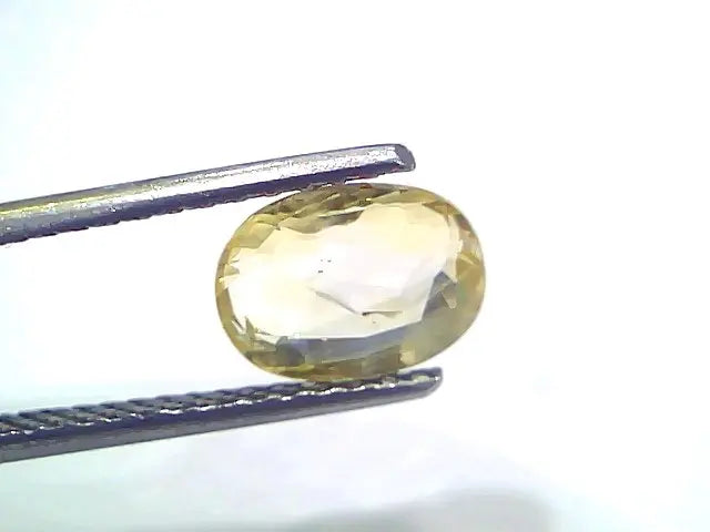 2.23 Ct Certified Unheated Untreated Natural Ceylon Yellow Sapphire