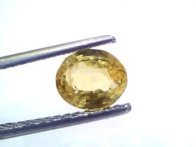 2.15 Ct Certified Unheated Untreated Natural Ceylon Yellow Sapphire Gems