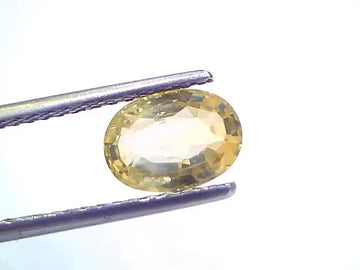 2.12 Ct Certified Unheated Untreated Natural Ceylon Yellow Sapphire