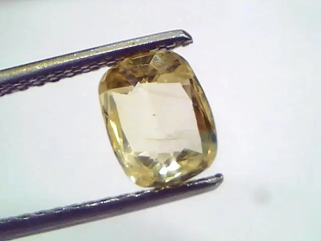 2.18 Ct Unheated Untreated Natural Ceylon Yellow Sapphire Gemstone