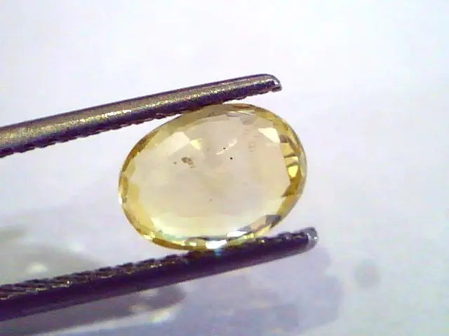 2.14 Ct Unheated Untreated Natural Ceylon Yellow Sapphire Gemstone