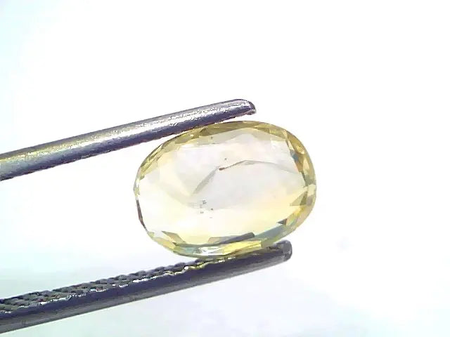 2.23 Ct Certified Unheated Untreated Natural Ceylon Yellow Sapphire