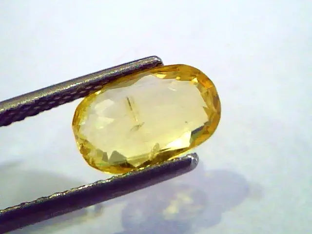 2.15 Ct Unheated Untreated Natural Ceylon Yellow Sapphire Stone