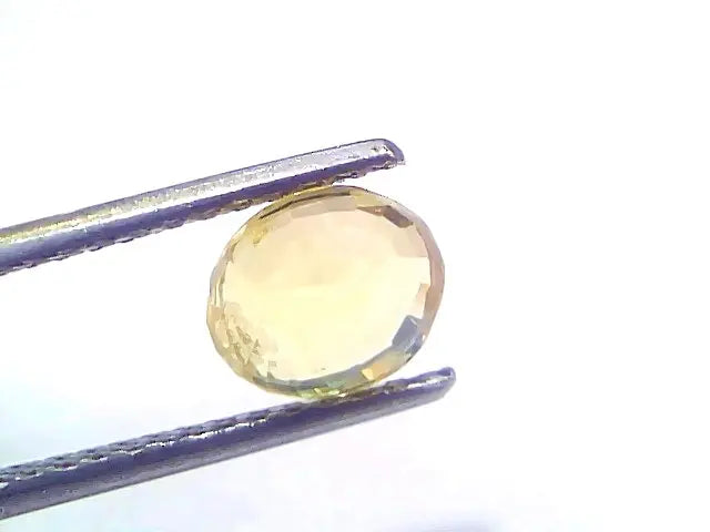 2.15 Ct Certified Unheated Untreated Natural Ceylon Yellow Sapphire Gems