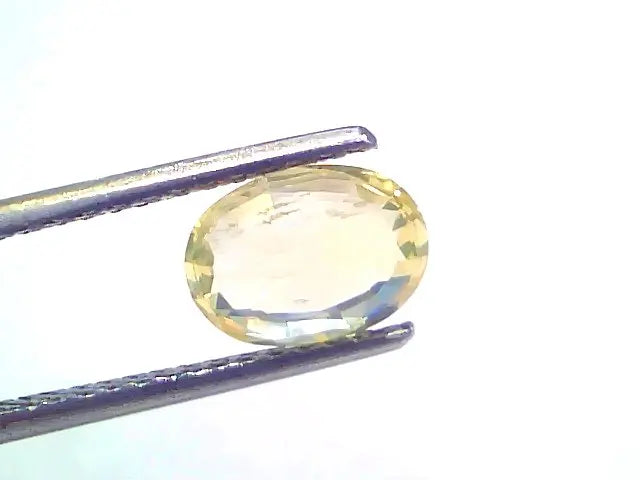 2.12 Ct Certified Unheated Untreated Natural Ceylon Yellow Sapphire