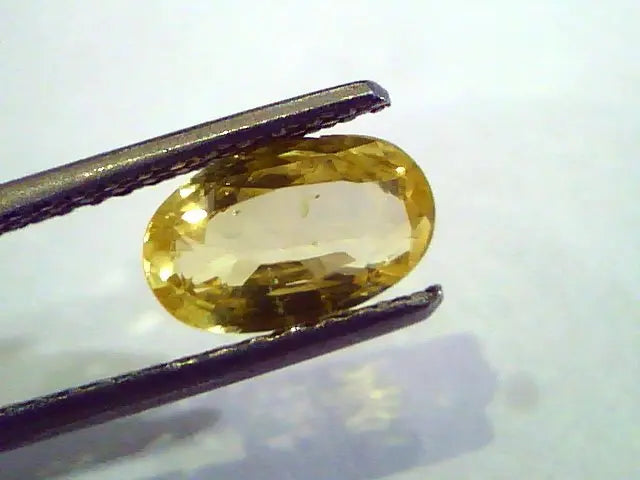 2.17 Ct Unheated Untreated Natural Ceylon Yellow Sapphire Stone