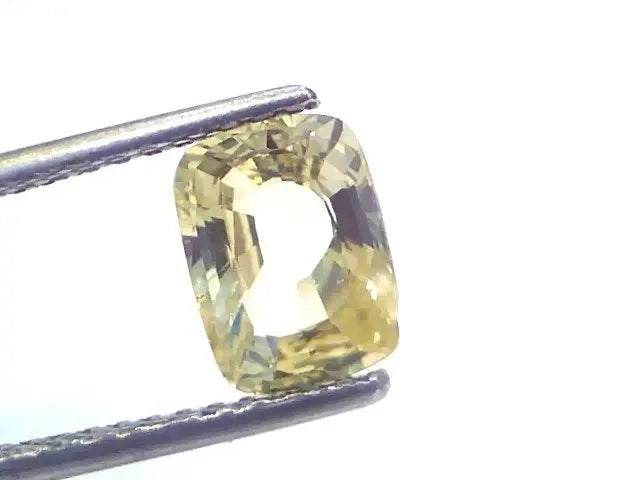 2.16 Ct GII Certified Unheated Untreated Natural Ceylon Yellow Sapphire - Venus Gems