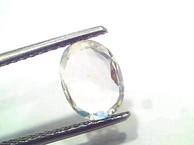 2.16 Ct Certified Unheated Untreated Natural Ceylon White Sapphire